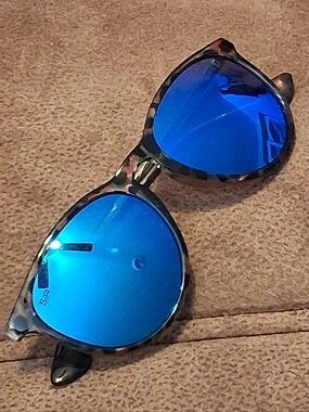 Shady Rays Pro Men's Blue Mirrored Sunglasses with Tortoiseshell Frame